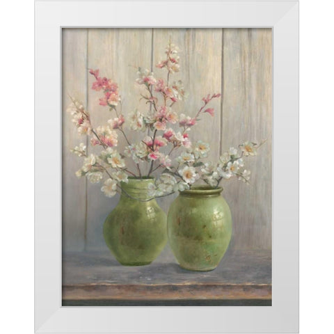 Green II White Modern Wood Framed Art Print by Reed, Jacky