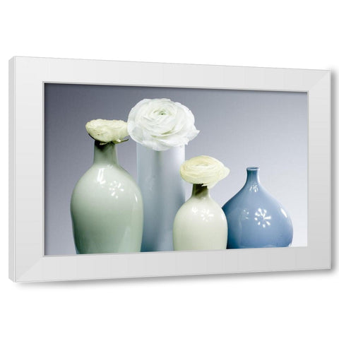 In A Row II White Modern Wood Framed Art Print by Warminski