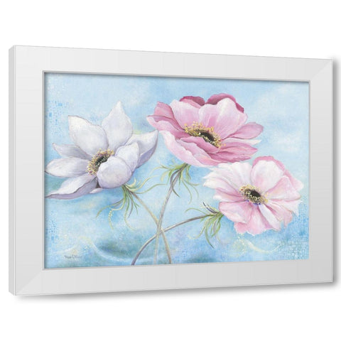 PASTEL FLOWERS II White Modern Wood Framed Art Print by Withaar, Rian