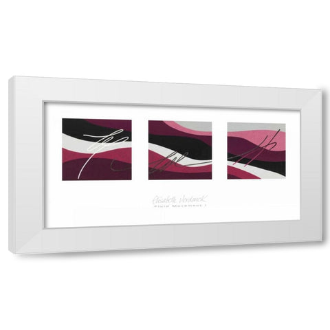 Fluid Movement I White Modern Wood Framed Art Print by Verdonck, Elisabeth