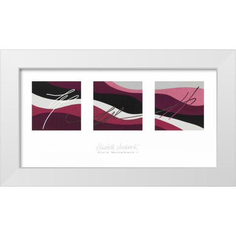 Fluid Movement I White Modern Wood Framed Art Print by Verdonck, Elisabeth
