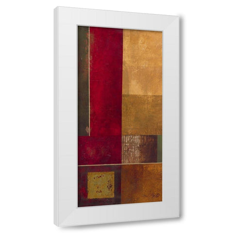 Squares II White Modern Wood Framed Art Print by Verbeek-Van Den Broek