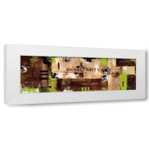 Biodiversity White Modern Wood Framed Art Print by Bugna, Severine