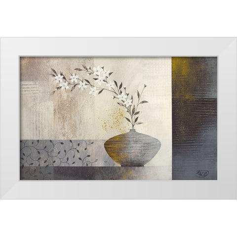Simplicity II White Modern Wood Framed Art Print by Verbeek-Van Den Broek