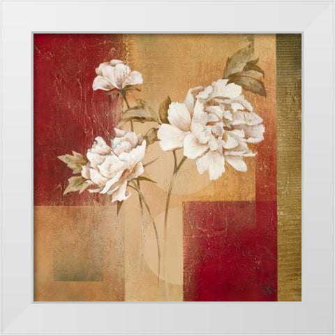 Shimmering Bloom White Modern Wood Framed Art Print by Verbeek-Van Den Broek