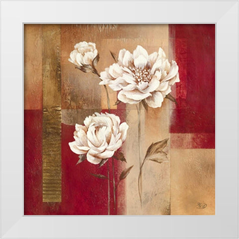 Shimmering Blossom White Modern Wood Framed Art Print by Verbeek-Van Den Broek