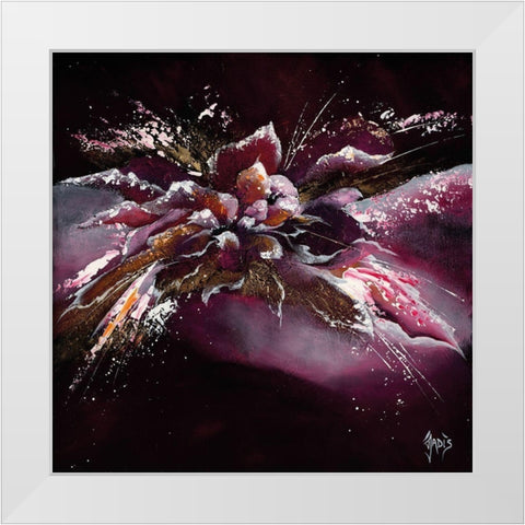 FLEUR DE LUNE I White Modern Wood Framed Art Print by Mondriaux