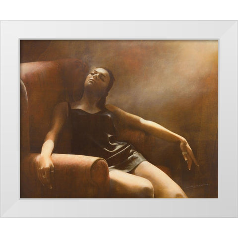 CLAUDIA White Modern Wood Framed Art Print by Sgarbossa, Antonio