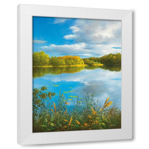 SUMMER IN MASUREN II White Modern Wood Framed Art Print by Fasani