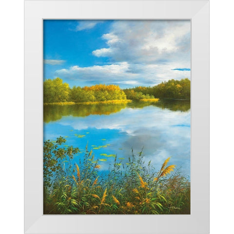 SUMMER IN MASUREN II White Modern Wood Framed Art Print by Fasani