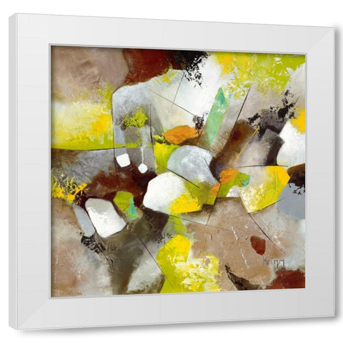 Explosion I White Modern Wood Framed Art Print by Krimm