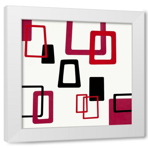 The Swinging Sixties I White Modern Wood Framed Art Print by Design Show