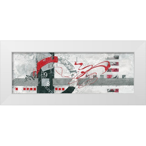 TIMELINE White Modern Wood Framed Art Print by Finn