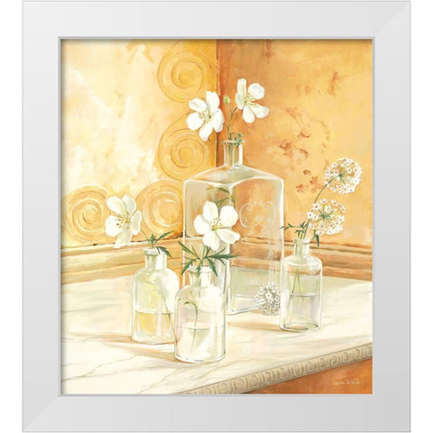 Still-Life WITH GLASSES II White Modern Wood Framed Art Print by v.d. Valk, Karin