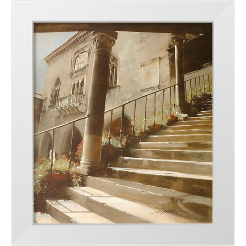 DE FRONTE PIAZZA VECCIA White Modern Wood Framed Art Print by Sgarbossa, Antonio