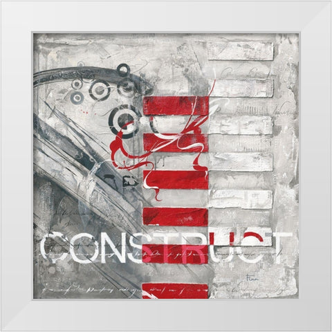 CONSTRUCT White Modern Wood Framed Art Print by Finn