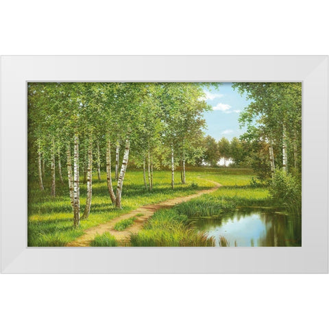 NEAR BELGOROD White Modern Wood Framed Art Print by Osipova, Svetlana