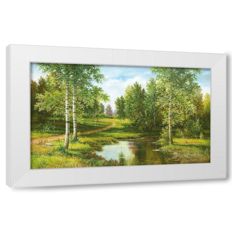 NEAR NOVOSIBIRSK White Modern Wood Framed Art Print by Osipova, Svetlana