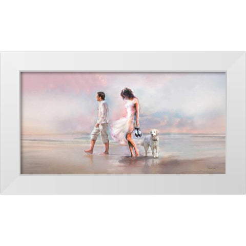 At The Beach White Modern Wood Framed Art Print by Tarin, Michael