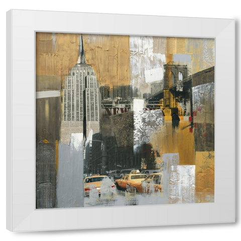 CHRYSLER BUILDING White Modern Wood Framed Art Print by Pax