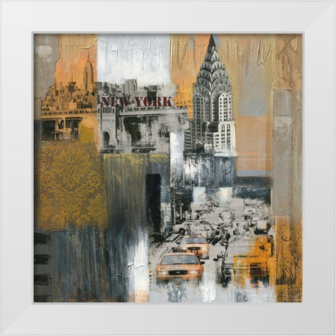 EMPIRE STATE BLDG White Modern Wood Framed Art Print by Pax