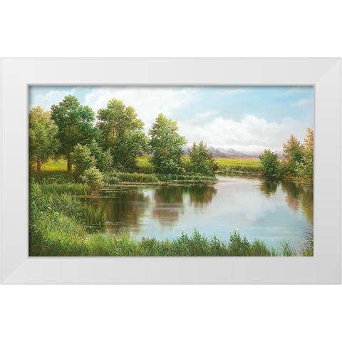 NEAR VOLGOGRAD White Modern Wood Framed Art Print by Osipova, Svetlana