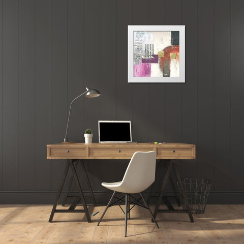 CIRCLE I White Modern Wood Framed Art Print by Pax