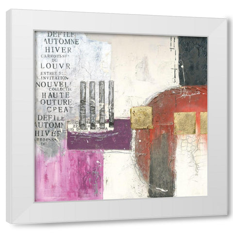 CIRCLE I White Modern Wood Framed Art Print by Pax