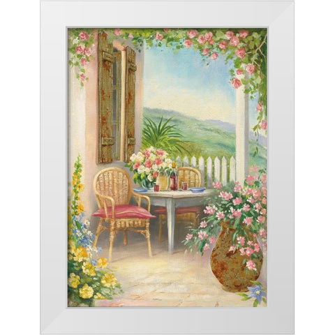 Veranda I White Modern Wood Framed Art Print by Erwin, Eric