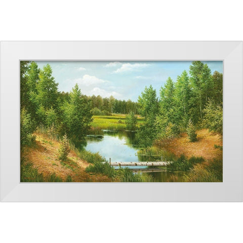 NEAR POKROVSKOYE White Modern Wood Framed Art Print by Osipova, Svetlana