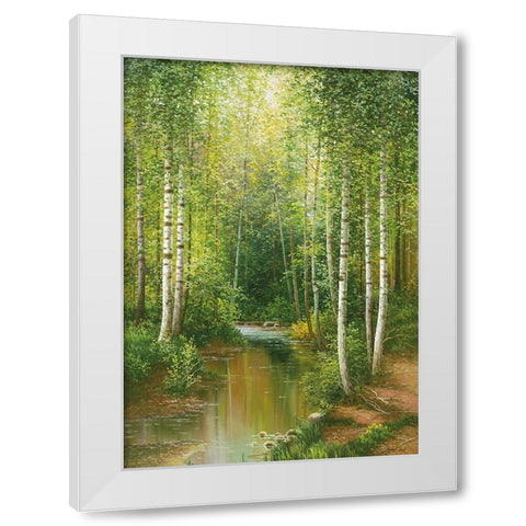 NEAR SAMARA White Modern Wood Framed Art Print by Osipova, Svetlana