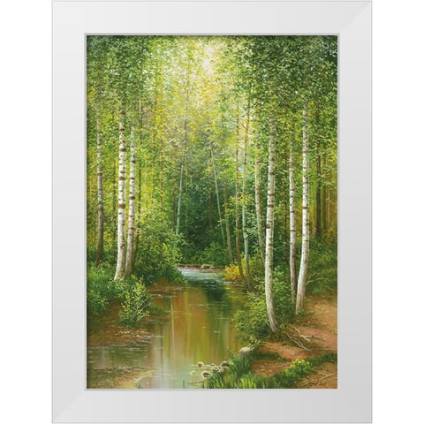 NEAR SAMARA White Modern Wood Framed Art Print by Osipova, Svetlana
