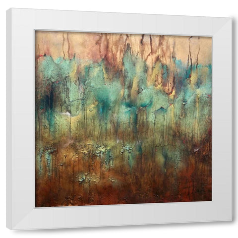 STEADFAST White Modern Wood Framed Art Print by Herrera, Leticia