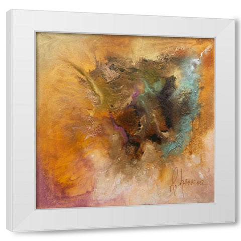 OUTBURST White Modern Wood Framed Art Print by Herrera, Leticia