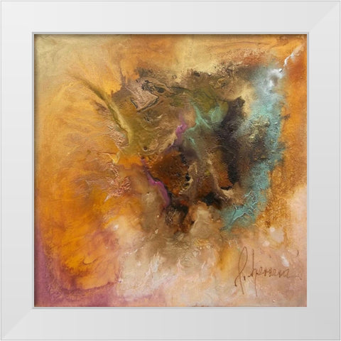 OUTBURST White Modern Wood Framed Art Print by Herrera, Leticia