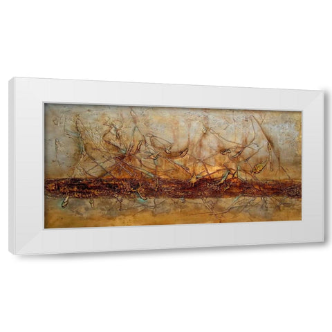 RUSH White Modern Wood Framed Art Print by Herrera, Leticia