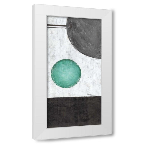Sphere I White Modern Wood Framed Art Print by Kikani, Umang