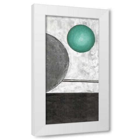 Sphere II White Modern Wood Framed Art Print by Kikani, Umang