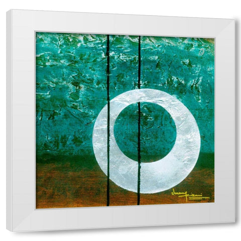 Aureole I White Modern Wood Framed Art Print by Kikani, Umang
