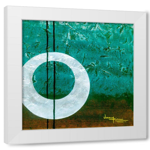Aureole II White Modern Wood Framed Art Print by Kikani, Umang