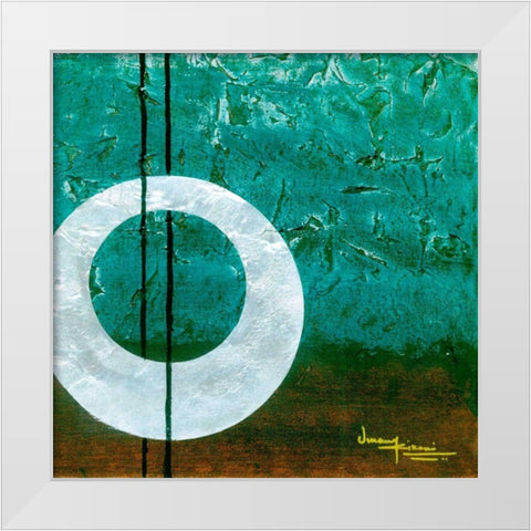 Aureole II White Modern Wood Framed Art Print by Kikani, Umang
