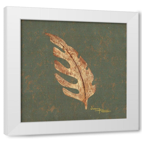 Tree Leaf I White Modern Wood Framed Art Print by Kikani, Umang
