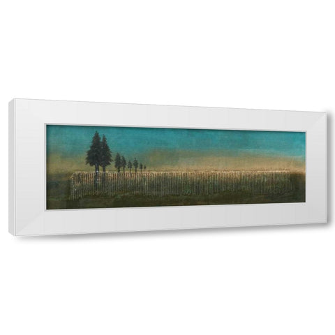 Fir Trees I White Modern Wood Framed Art Print by Kikani, Umang