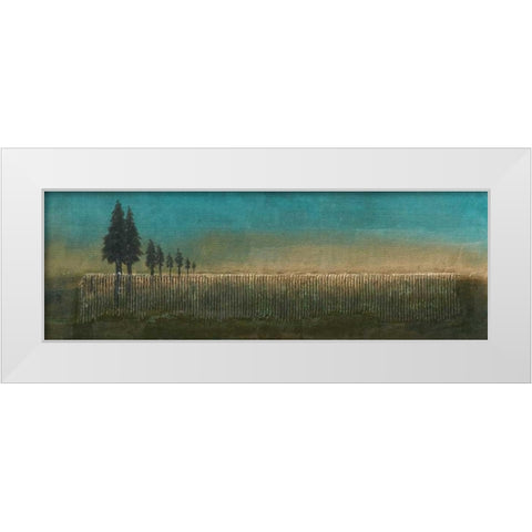 Fir Trees I White Modern Wood Framed Art Print by Kikani, Umang