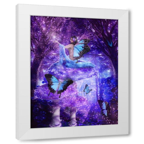 Sky Fairy White Modern Wood Framed Art Print by Babette