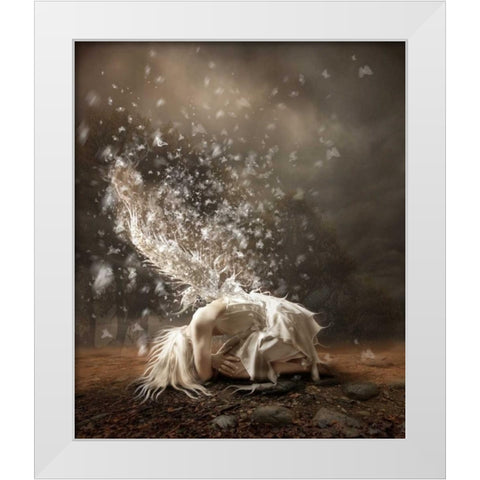 Sorrow White Modern Wood Framed Art Print by Babette