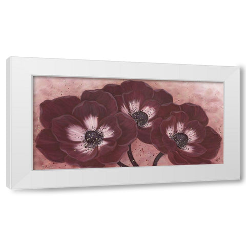 MOHAGONY ANEMONE I White Modern Wood Framed Art Print by Lake, Kaye