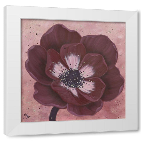 MOHAGONY ANEMONE III White Modern Wood Framed Art Print by Lake, Kaye