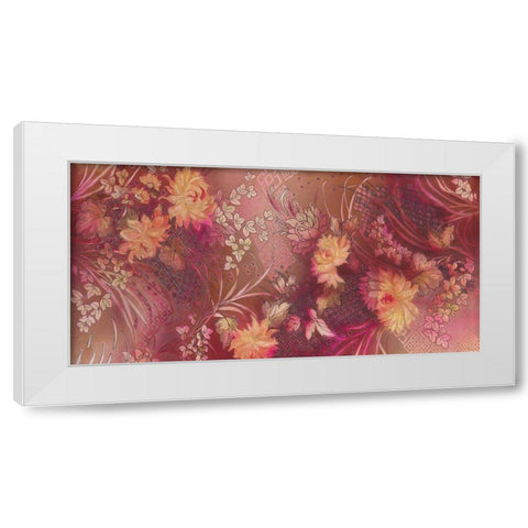 SILK TAPESTRY White Modern Wood Framed Art Print by Ganz, Michael