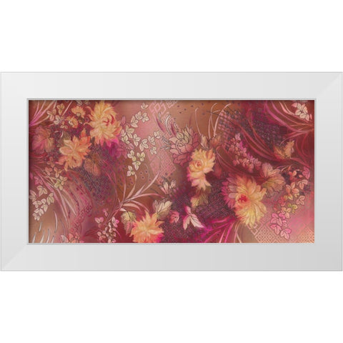 SILK TAPESTRY White Modern Wood Framed Art Print by Ganz, Michael